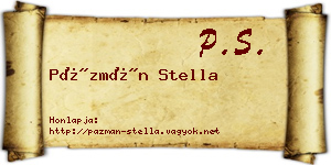 Pázmán Stella névjegykártya