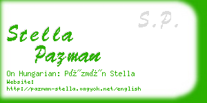 stella pazman business card